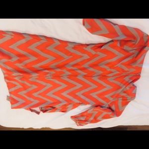 Coral and grey dress by sequin hearts